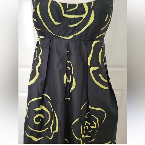 🖤💛LIKE NEW I-N-C INTERNATIONAL CONCEPTS  BLACK WITH YELLOW FUN DRESS SZ 12 🖤 - Picture 10 of 10